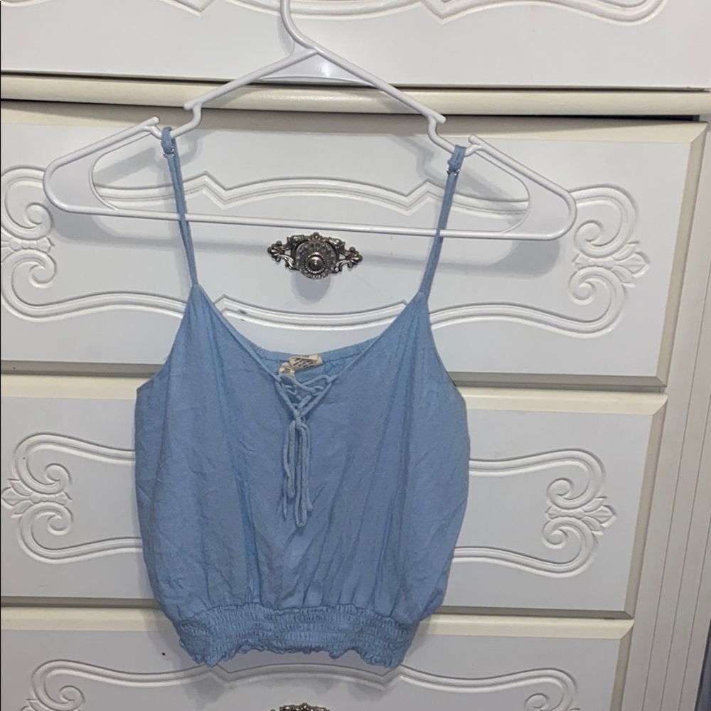 baby blue crop top